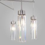 Умная подвесная люстра с хрусталем 60163/6 никель