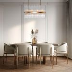 Умная подвесная люстра со стеклянным рассеивателем 486/8