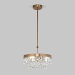 Умная потолочная люстра с хрусталем 60165/3 латунь