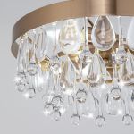 Умная потолочная люстра с хрусталем 60165/3 латунь