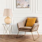 Настольный светильник с тканевым абажуром 5591 Santana Ecru