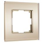 Рамка из стекла на 1 пост Senso шампань soft-touch W0013111