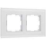 Рамка из стекла на 2 поста Senso белый soft-touch W0023101