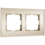 Рамка из стекла на 2 поста Senso шампань soft-touch W0023111