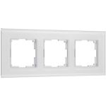 Рамка из стекла на 3 поста Senso белый soft-touch W0033101