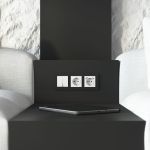 Рамка из стекла на 3 поста Senso черный soft-touch W0033108