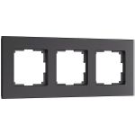 Рамка из стекла на 3 поста Senso черный soft-touch W0033108