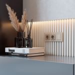 Рамка из стекла на 3 поста Senso шампань soft-touch W0033111