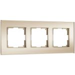Рамка из стекла на 3 поста Senso шампань soft-touch W0033111