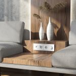 Рамка из стекла на 4 поста Senso белый soft-touch W0043101