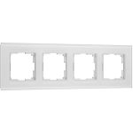 Рамка из стекла на 4 поста Senso белый soft-touch W0043101