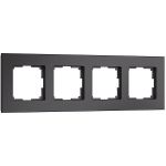Рамка из стекла на 4 поста Senso черный soft-touch W0043108