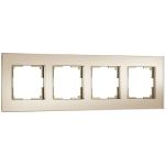 Рамка из стекла на 4 поста Senso шампань soft-touch W0043111