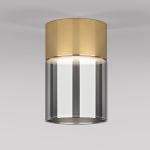 Светильник потолочный светодиодный 10W 4000К латунь/дымчатый 25047/LED