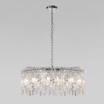 Умная подвесная люстра с прозрачным хрусталем 60159 хром