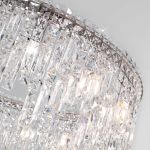 Умная подвесная люстра с прозрачным хрусталем 60159 хром