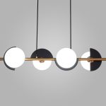 Умный подвесной светильник 70149/4 черный/латунь Smart