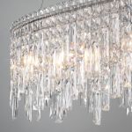 Умный подвесной светильник с прозрачным хрусталем 60159/10 хром