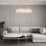 Умный подвесной светильник с прозрачным хрусталем 60159/10 хром