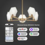 Умный потолочный светильник 60158/5 латунь