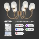 Умный потолочный светильник 70217/8 латунь