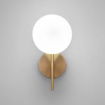 Настенный светильник со стеклянным плафоном 60147/1 латунь