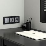 Рамка из стекла на 3 поста Elite черный W0032448