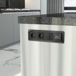 Рамка из стекла на 4 поста Elite черный W0042448