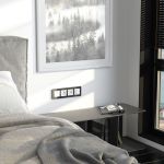 Рамка из стекла на 4 поста Elite черный W0042448