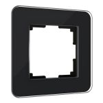 Рамка из стекла на 1 пост Elite черный W0012448