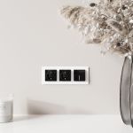 Розетка с заземлением, шторками и USB тип A+C (черный акрил) W1171748