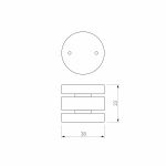 Коннектор круглый шарнирный для накладного шинопровода Slim Magnetic 85010/00