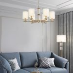 Умная подвесная люстра 60146/6 латунь