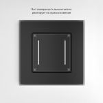 Умный сенсорный выключатель двухклавишный (черный) W4523008