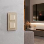 Умный сенсорный выключатель двухклавишный (шампань) W4523011