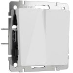 Выключатель двухклавишный проходной (белый акрил) W1122041