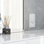 Выключатель одноклавишный (белый акрил) W1110041