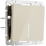Выключатель одноклавишный с подсветкой (айвори акрил) W1110143