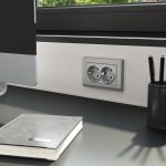 Рамка из поликарбоната для двойной розетки Stark серебряный матовый W0081865