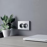 Рамка из поликарбоната для двойной розетки Stark серебряный матовый W0081865