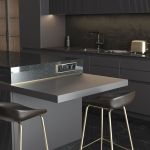 Рамка из металла на 4 поста Baguette черный/латунь W0042852