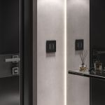 Рамка из поликарбоната на 1 пост Slab черный софт W0012908