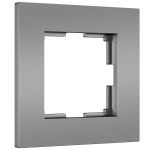 Рамка из поликарбоната на 1 пост Slab серебро софт W0012965