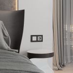 Рамка из поликарбоната на 2 поста Slab черный софт W0022908