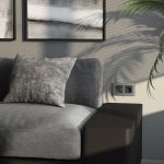 Рамка из поликарбоната на 2 поста Slab серебро софт W0022965