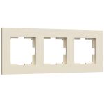 Рамка из поликарбоната на 3 поста Slab айвори софт W0032962