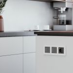 Рамка из поликарбоната на 3 поста Slab белый софт W0032961