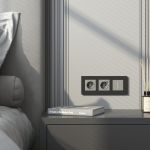 Рамка из поликарбоната на 3 поста Slab черный софт W0032908