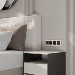 Рамка из поликарбоната на 4 поста Slab айвори софт W0042962