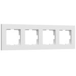 Рамка из поликарбоната на 4 поста Slab белый софт W0042961